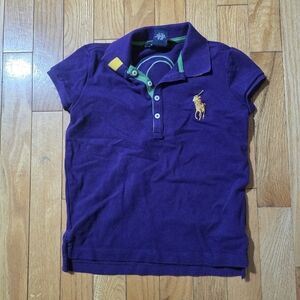 Purple Ralph Lauren Polo Shirt with Embroidered Logo